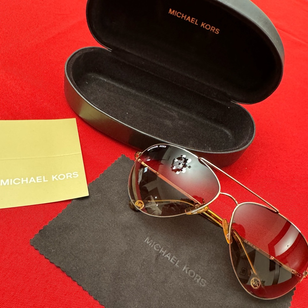 Michael Kors Semi-Rimless Aviator Sunglasses